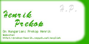 henrik prekop business card